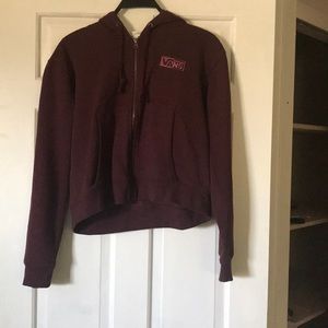 Vans cropped full zip hoodie